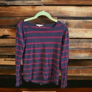 Red and Blue Striped Shirt​